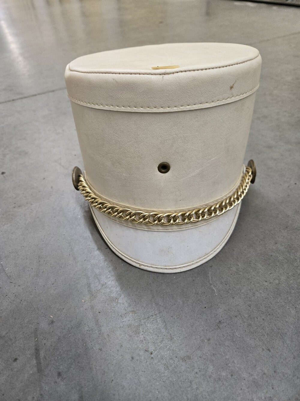 White Marching Band Hat Costume Uniform